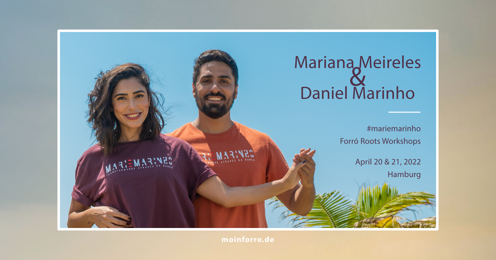Anmeldung möglich: Forró-Roots-Workshops mit Mariana Meireles und Daniel Marinho am Mi, 20. + Do, 21.04.!